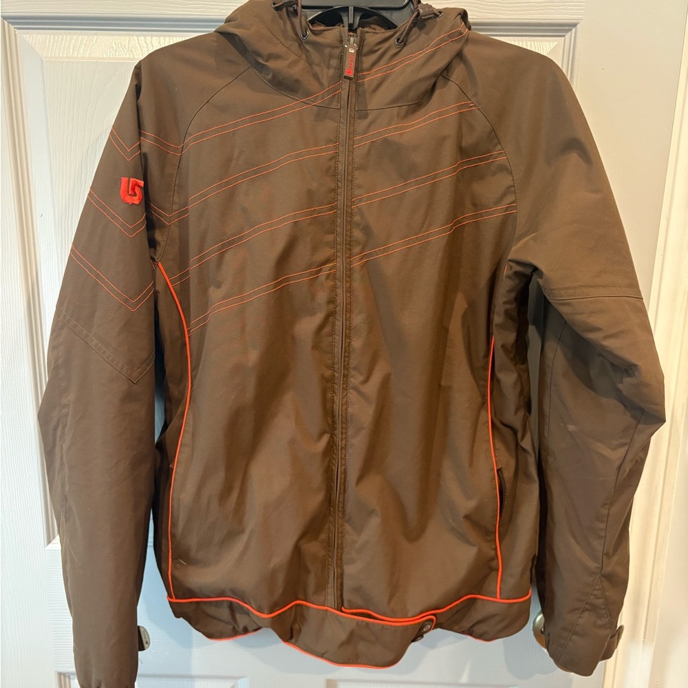 Burton Brown Windbreaker with Red Details